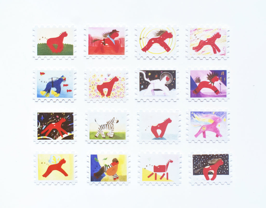 How Far is the Sun? Die cut stamp stickers - Run Red Run!