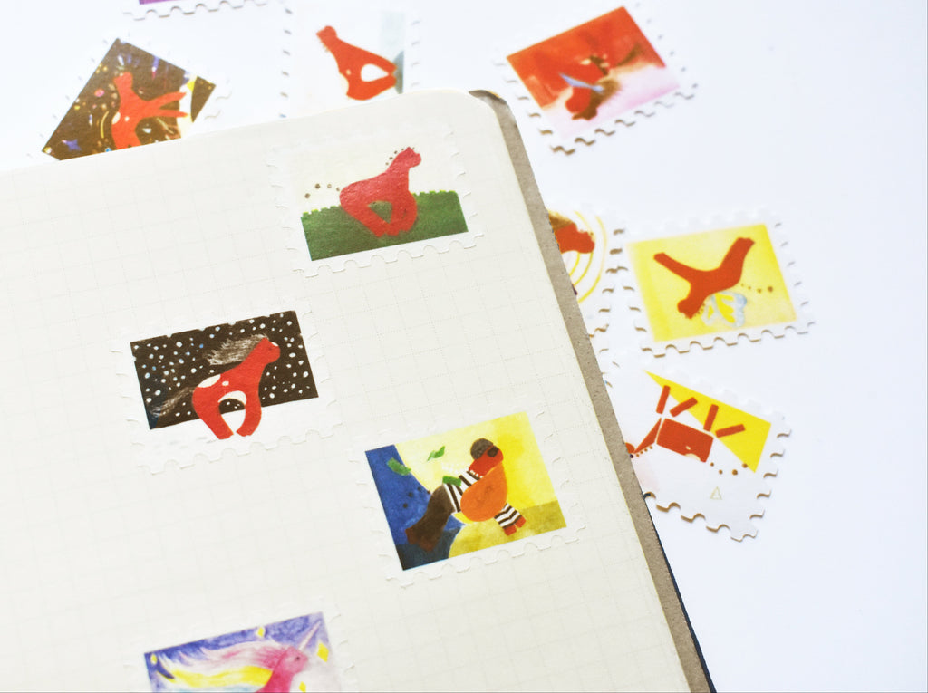 How Far is the Sun? Die cut stamp stickers - Run Red Run!