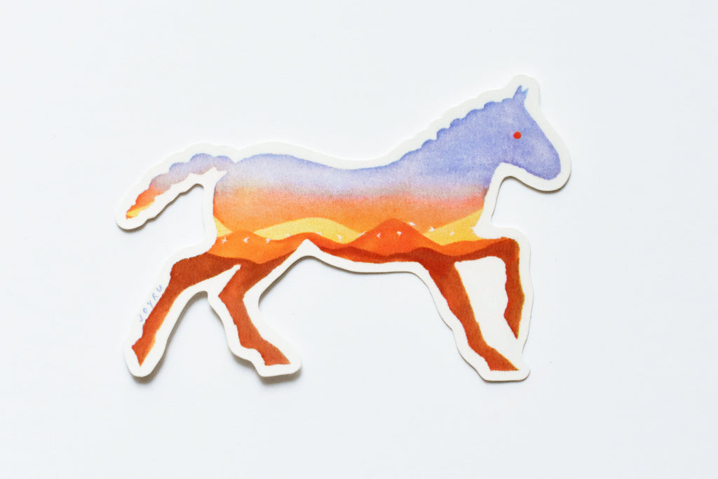 ....and Away We Go! Vinyl Sticker - Mountain Horse