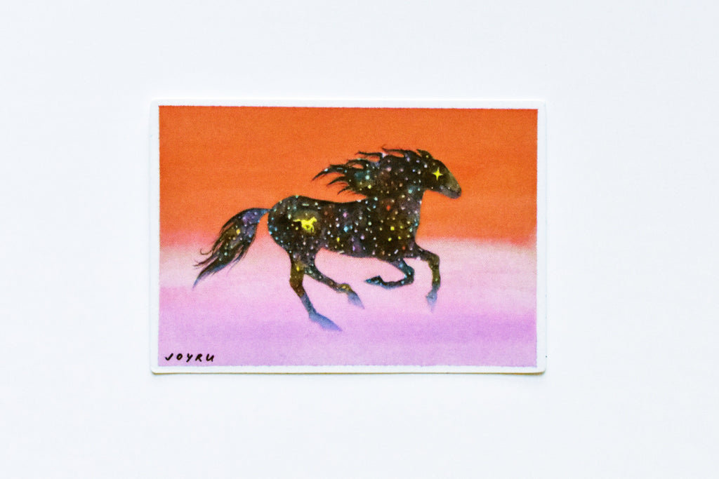 ....and Away We Go! Vinyl Sticker - Desert Horse